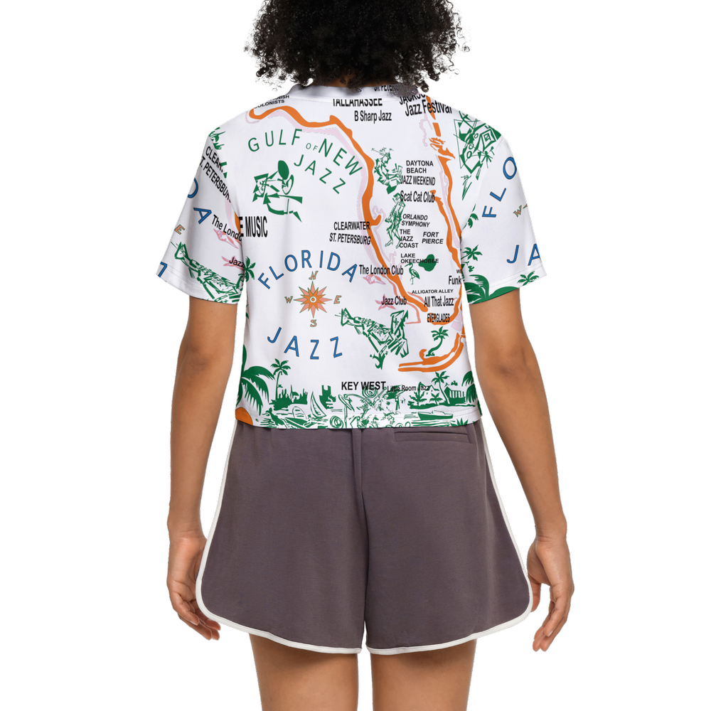 Florida Jazz Women’s Short Sleeve Cropped T-Shirt